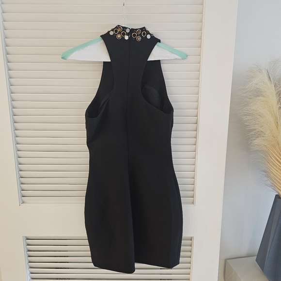 Elizabeth and James Halter Mini Dress embellished collar sz 2 - Picture 8 of 13